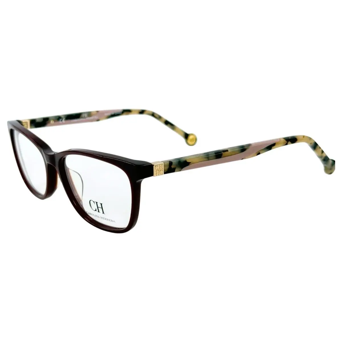 VHE771K Womens Plastic Eyeglass Frame 9FDY Burgundy 53-16 by Carolina Herrera