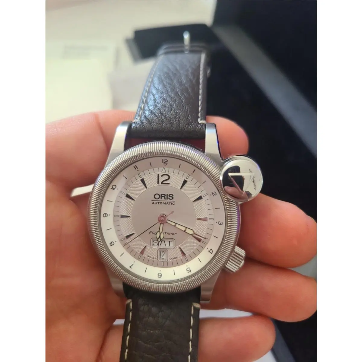 Oris Flight Timer Day Date 42mm 01 635 7568 4061 Automatic Mens Watch