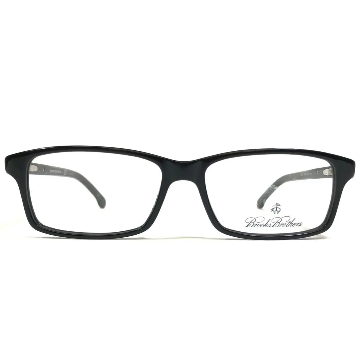 Brothers Eyeglasses Frames BB730 6000 Black Silver Rectangular 53-15-140 by Brooks