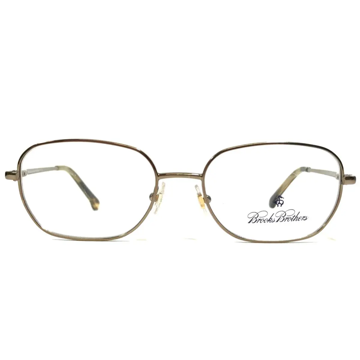 Brothers Eyeglasses Frames BB1005 1551 Gold Hexagon Full Rim 51-17-140 by Brooks