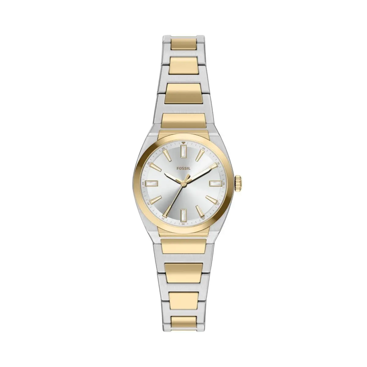 Women`s Everett Three-hand Two-tone Stainless Steel Watch Silver/gold by Fossil