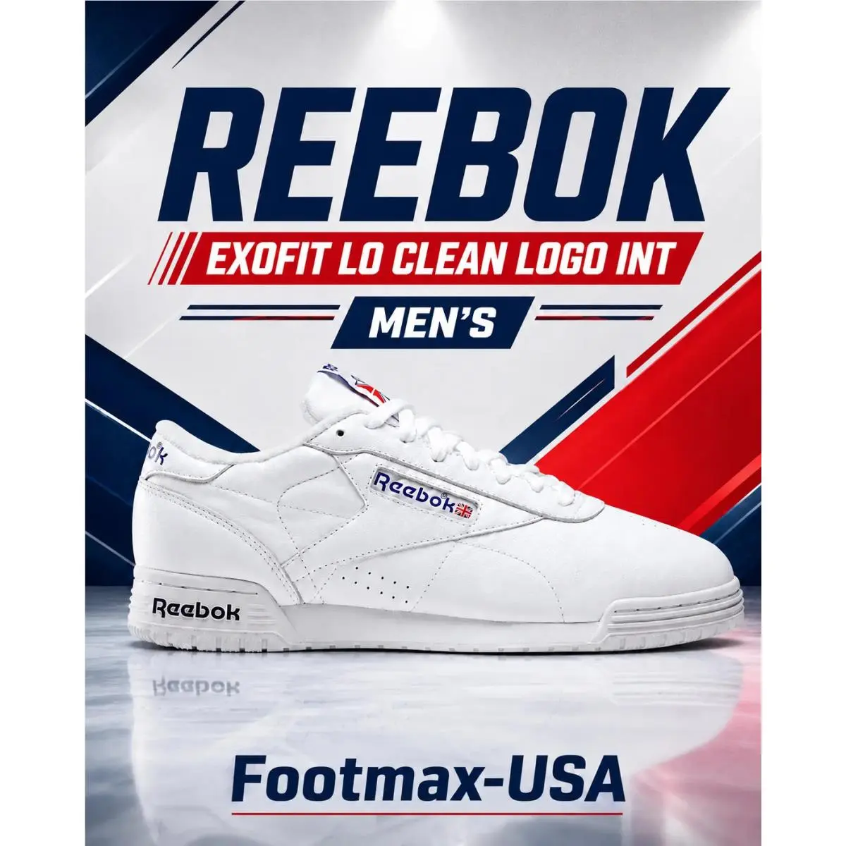 Reebok shoes - Reebok Exofit Lo Clean Logo Int. - 100000169 - White / Royal - See item description for color 4