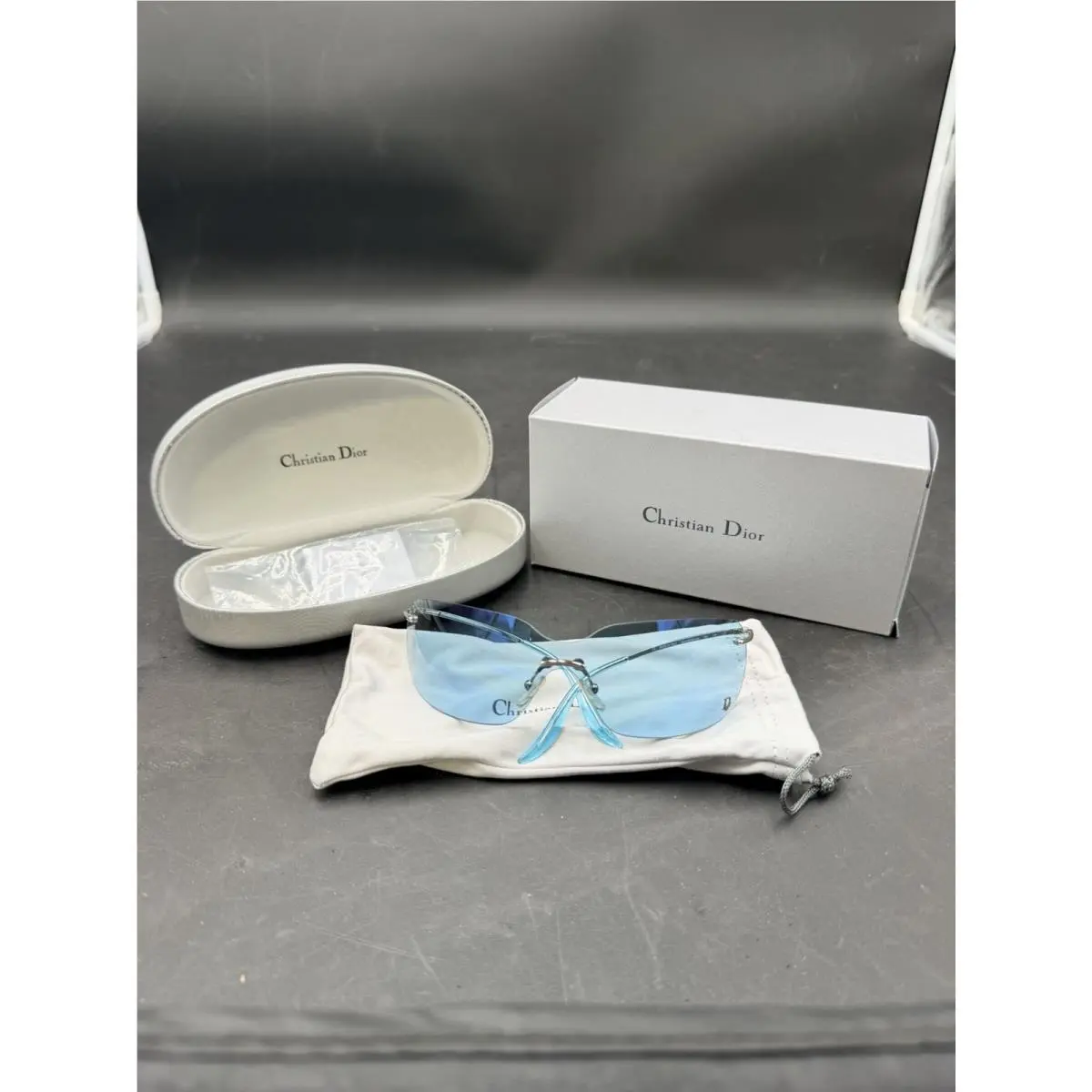 Christian Dior Dior Bowling YB7 Silver 99-15-110 Plblus MV Sunglasses