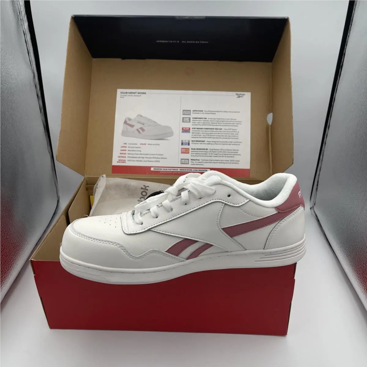 Reebok shoes - Reebok Classic - Classic - FV0173 - white with pink stripe (UPC: 690774563070) 8