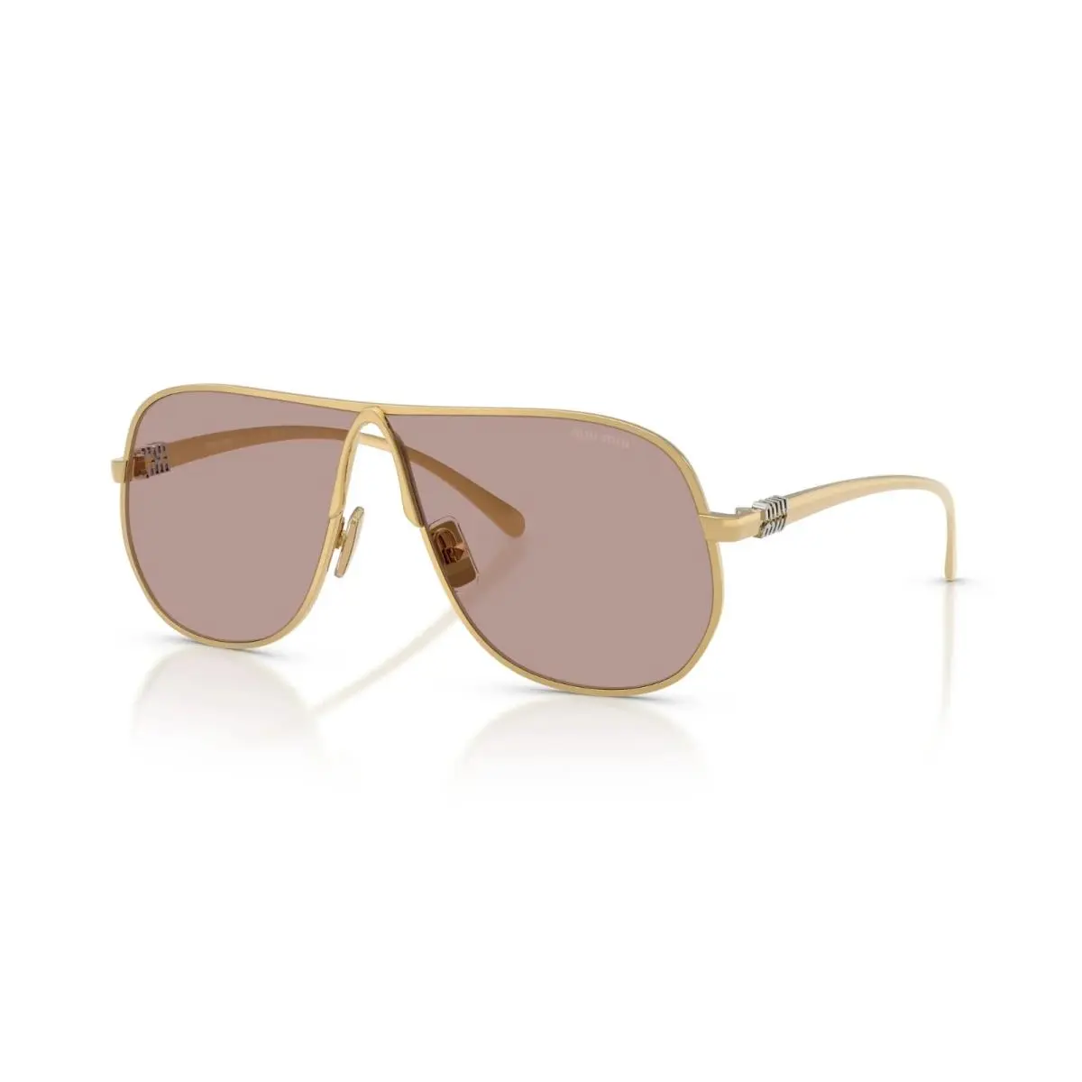 Miu Miu MU A56S Gold/light Purple Brown 5AK20I Sunglasses