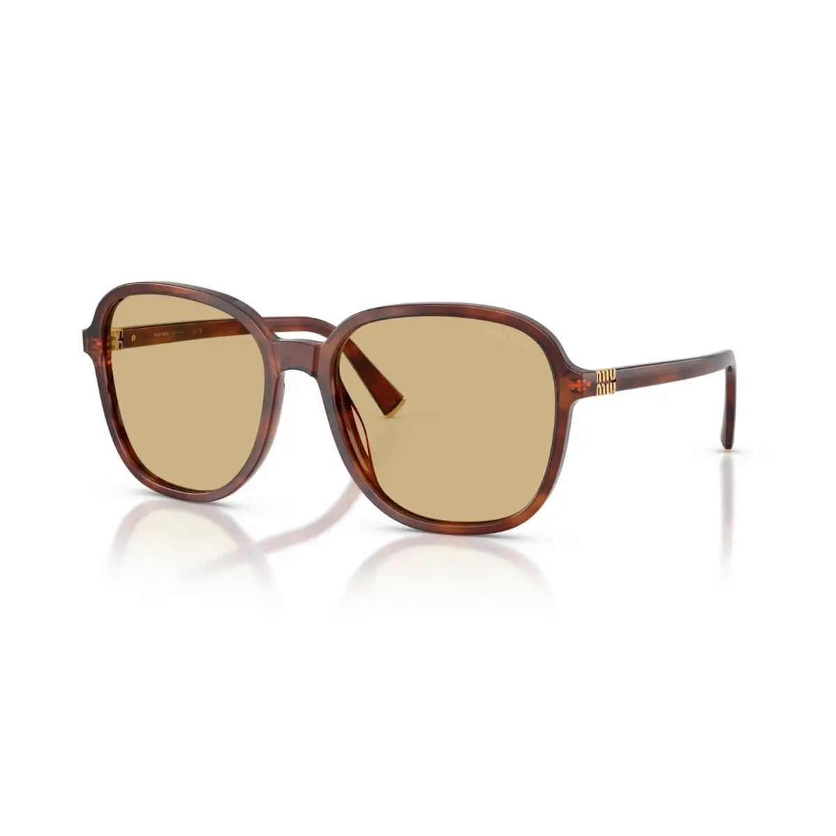 Miu Miu MU B01S Striped Tobacco/yellow 26E10R Sunglasses