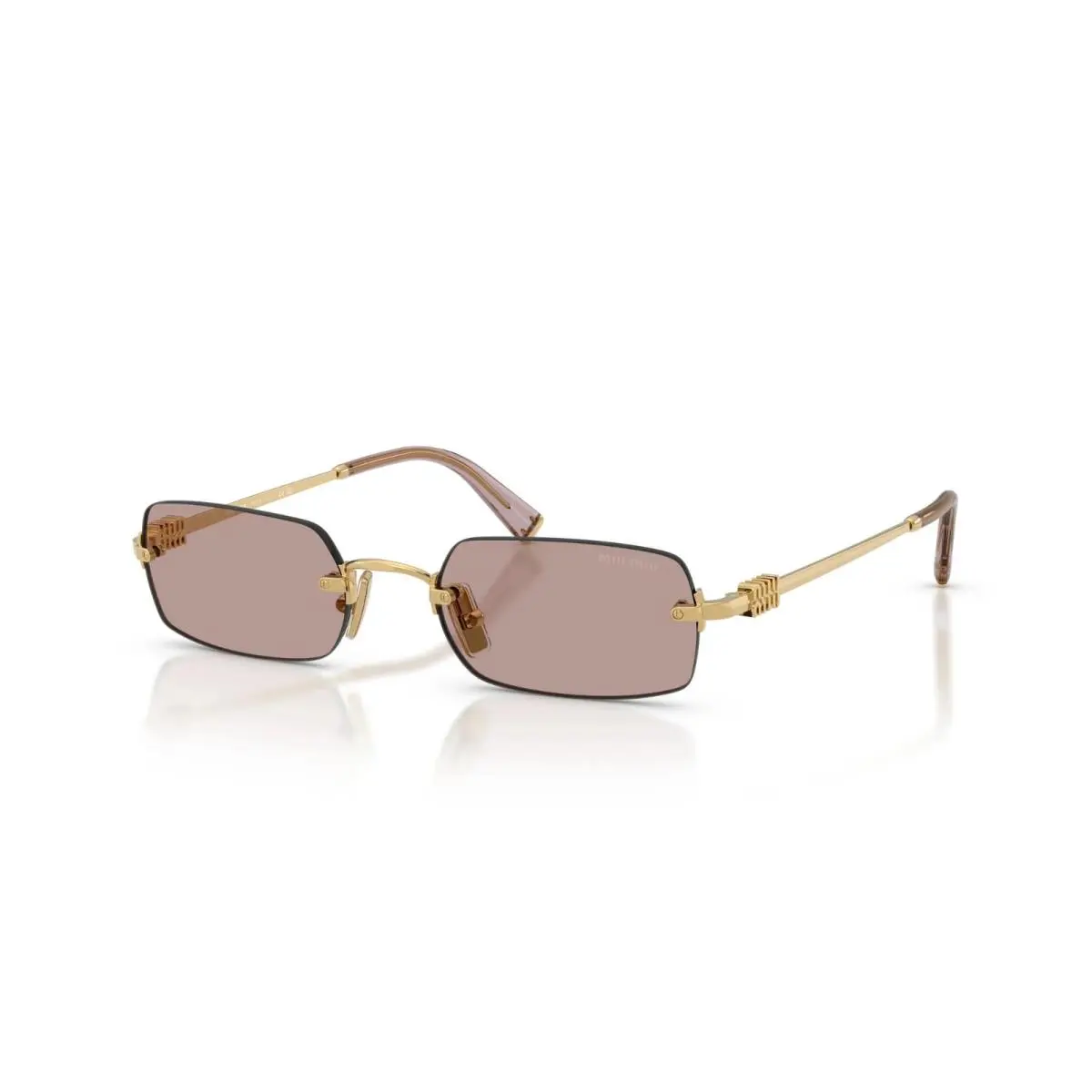 Miu Miu MU B50S Gold/light Purple Brown 5AK20I Sunglasses