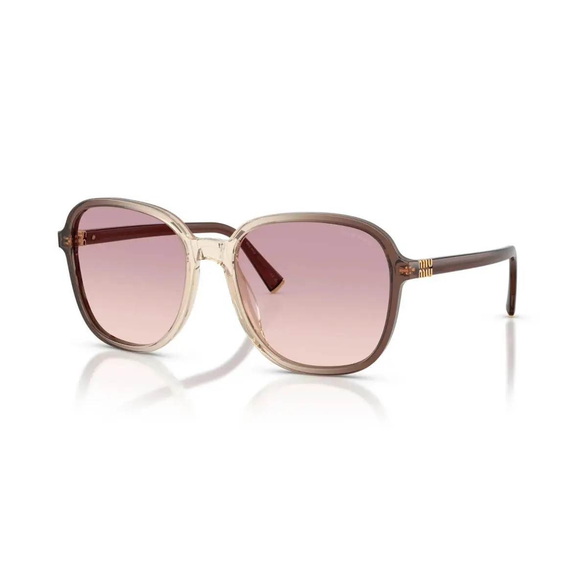 Miu Miu MU B01S Brown Transparent/pink Shaded 25G40S Sunglasses
