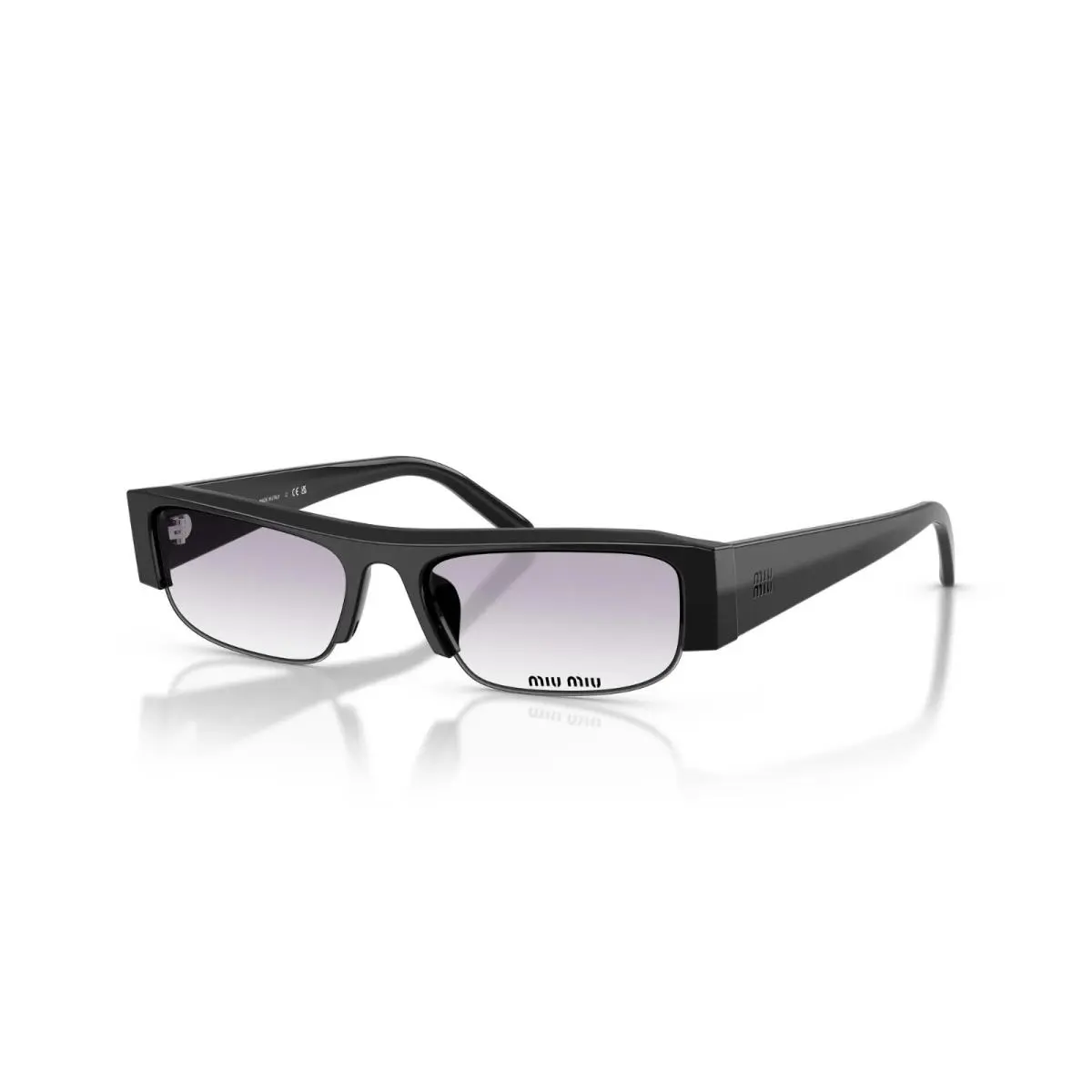 Miu Miu MU B07S Black/clear Gradient Grey 16K04O Sunglasses