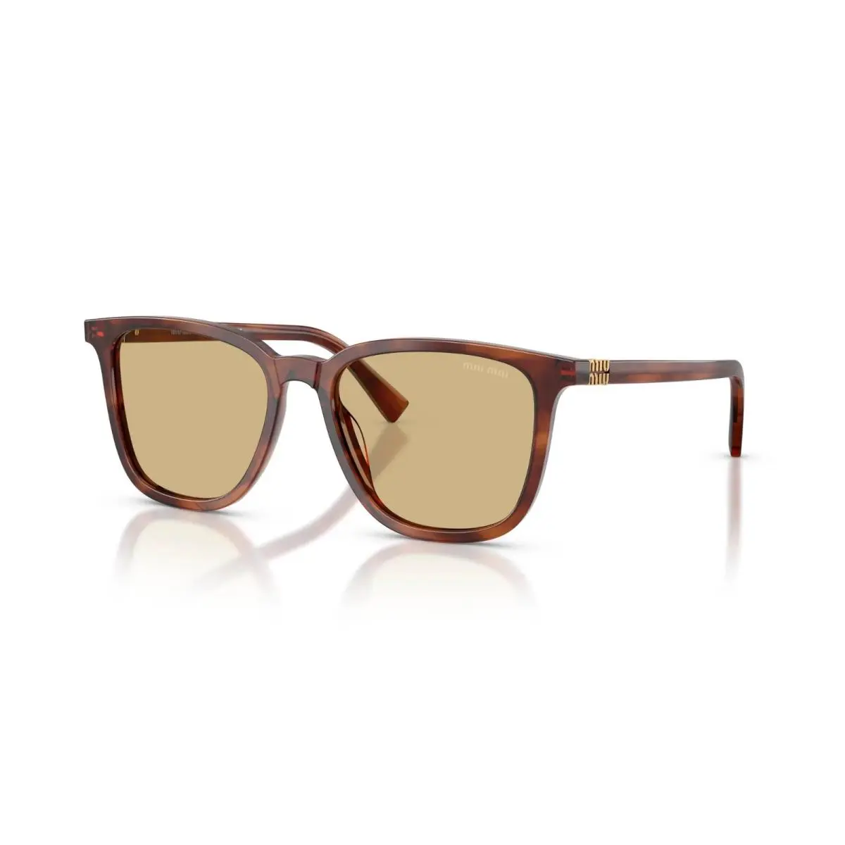Miu Miu MU B03S Striped Tobacco/yellow 26E10R Sunglasses