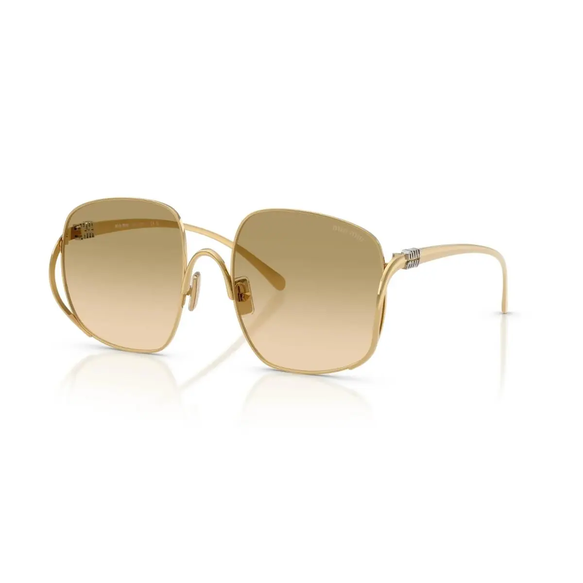 Miu Miu MU A57S Gold/yellow Brown Gradient 5AK20S Sunglasses