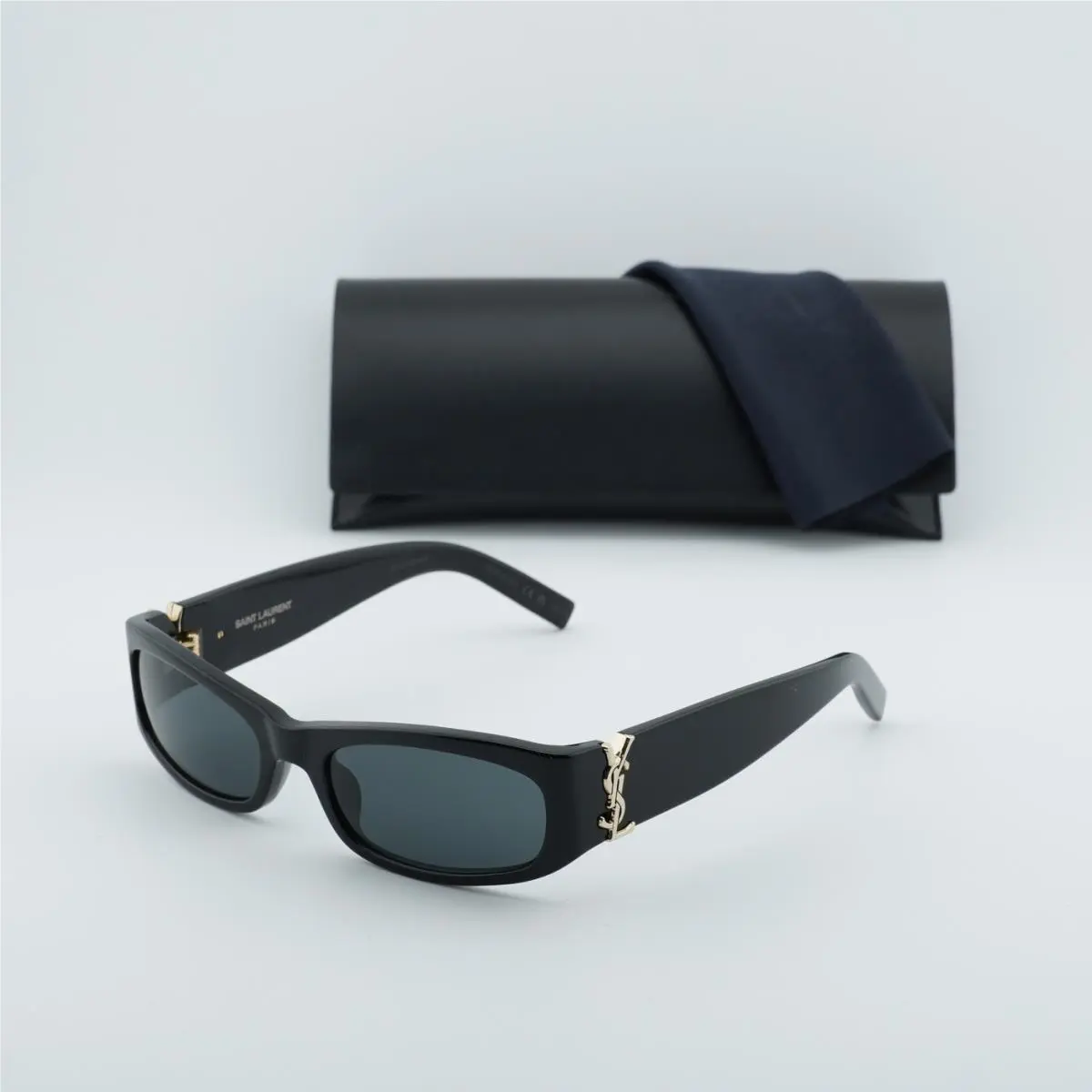 Saint Laurent SL M152 001 Shiny Black/black 55-19-135 Sunglasses