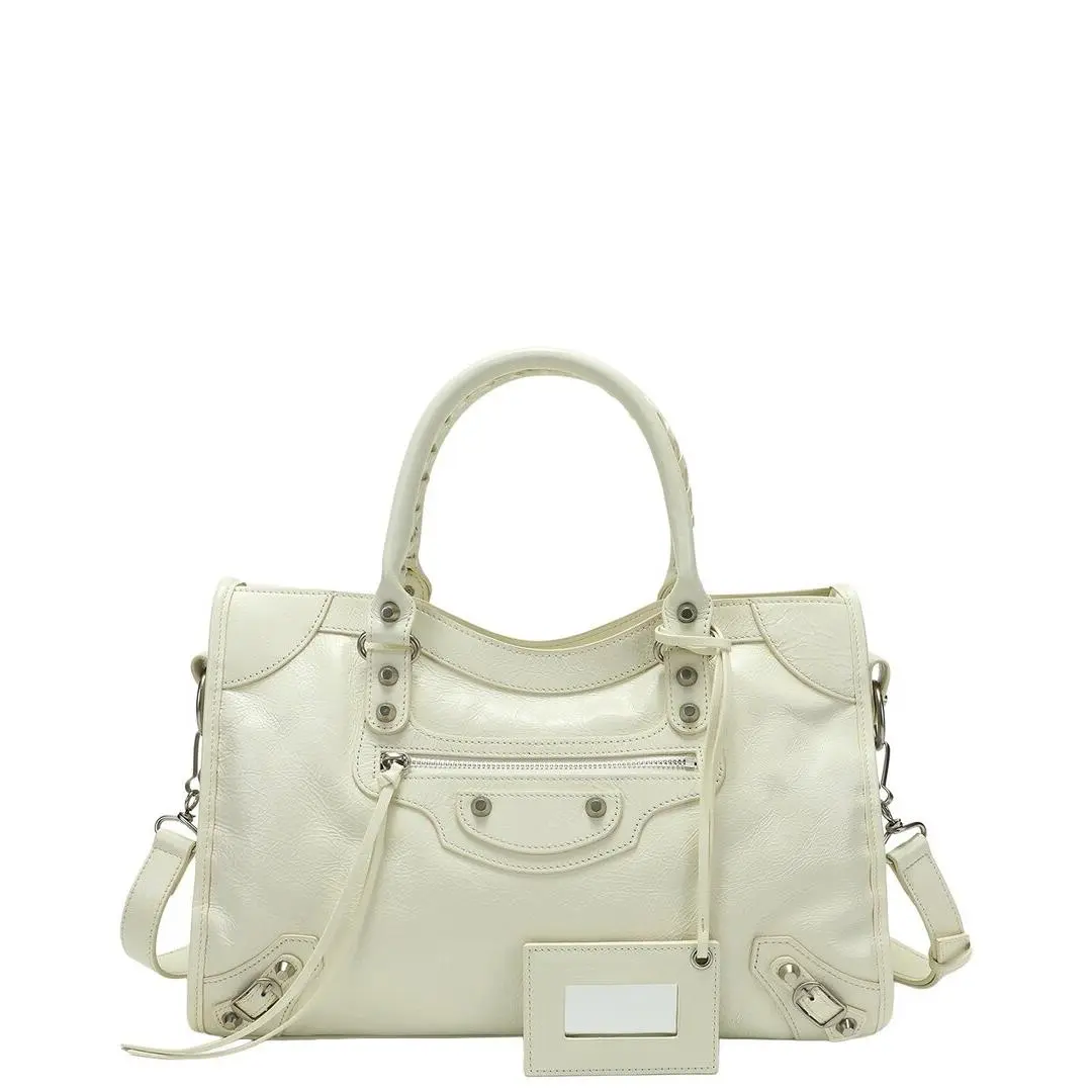 Tiffany Fred Paris Distressed Leather Satchel Women`s White by Tiffany & Co.