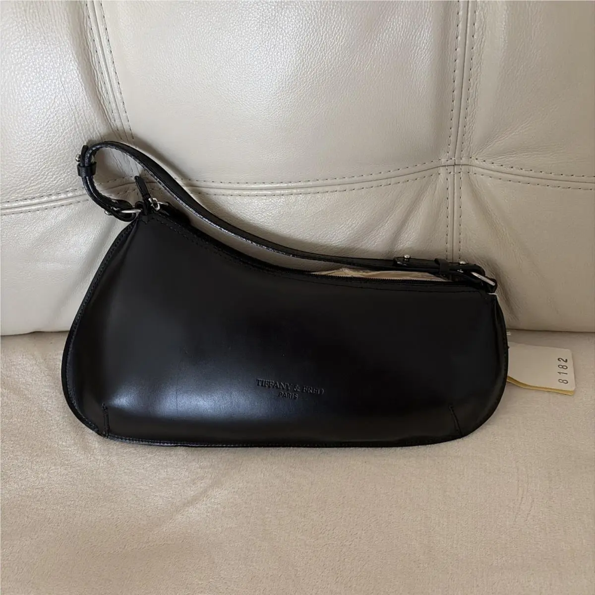 Tiffany Fred Handbag Leather Shoulder Purse Black France by Tiffany & Co.