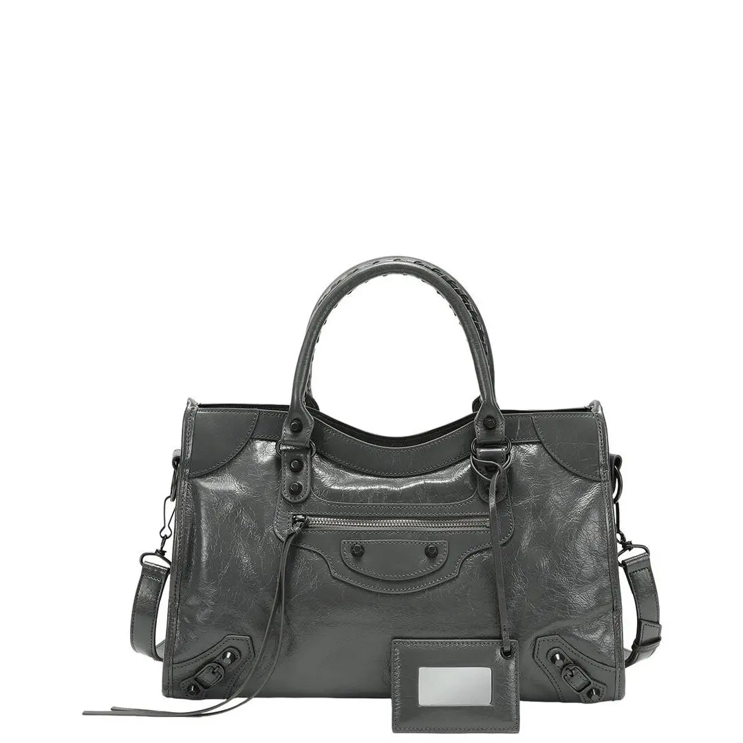 Tiffany Fred Paris Distressed Leather Satchel Women`s Grey by Tiffany & Co.