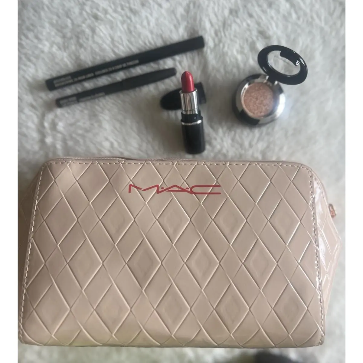 Mac Mini Lipstick Lip Liner Full Eyeshadow N Eyeliner Set