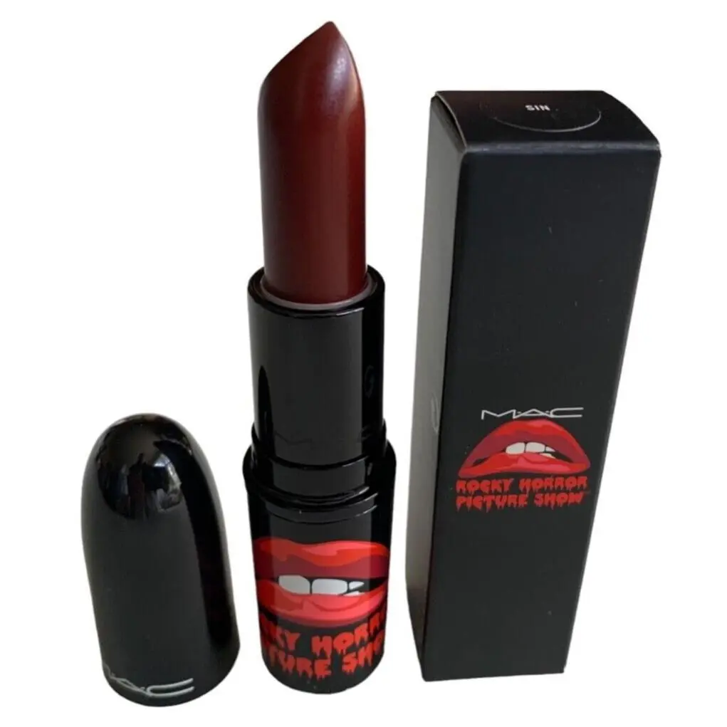 Mac Rocky Horror Picture Show Lipstick Sin Burgundy Matte Collectors by MAC Cosmetics