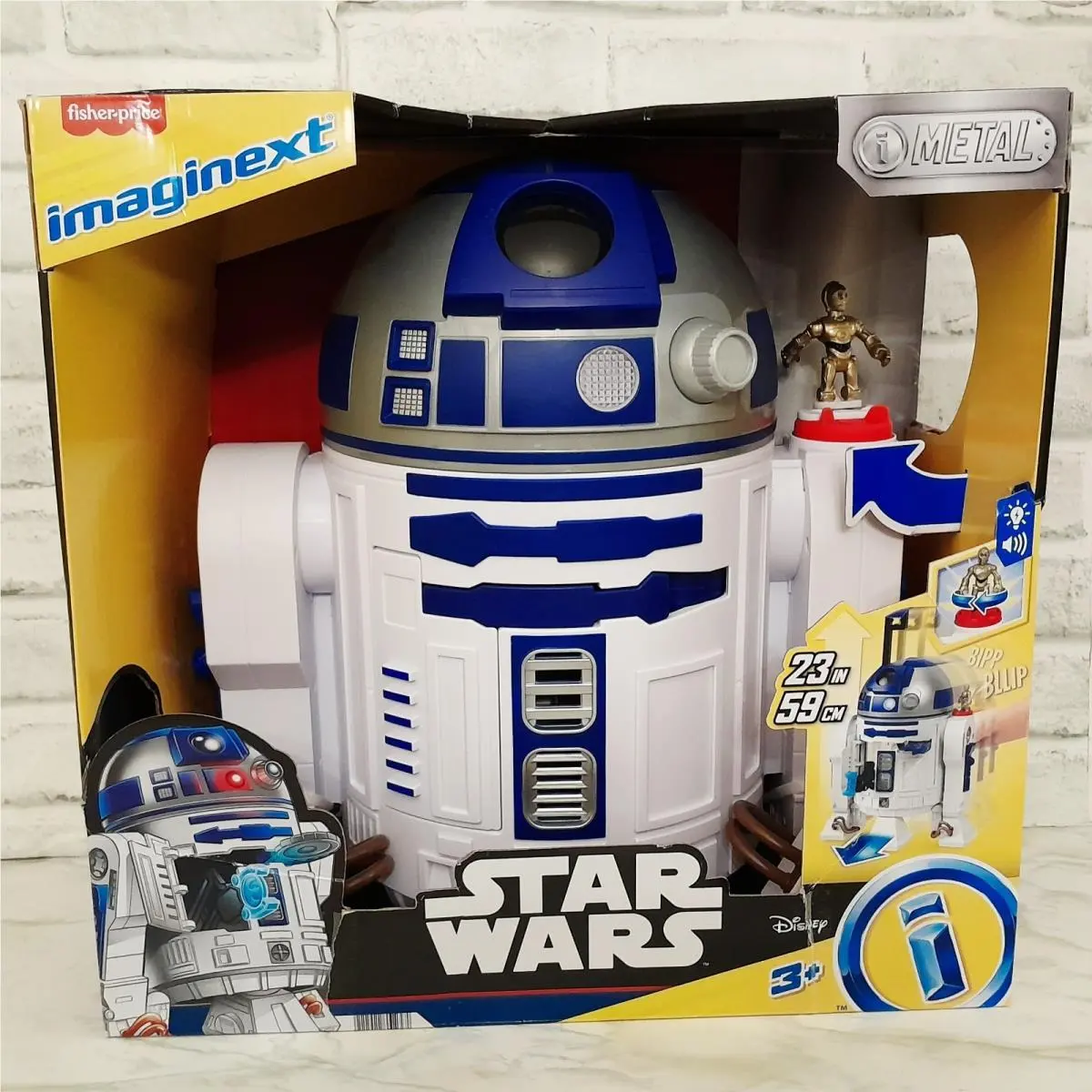 Imaginext Star Wars R2-D2 Playset with C-3P0 Figure Lights Sounds
