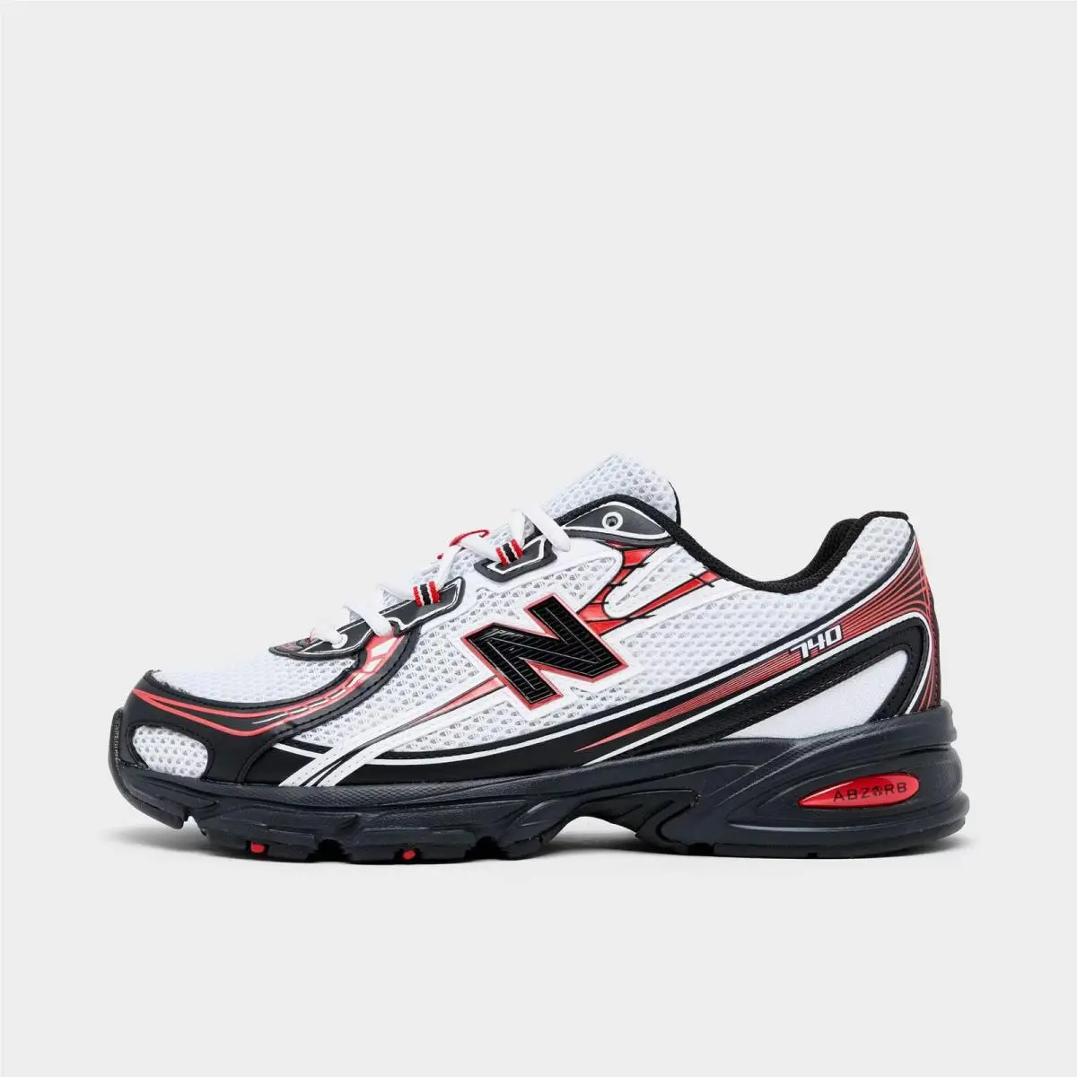 New Balance shoes - U74034D 000 - White/Red/Black 3