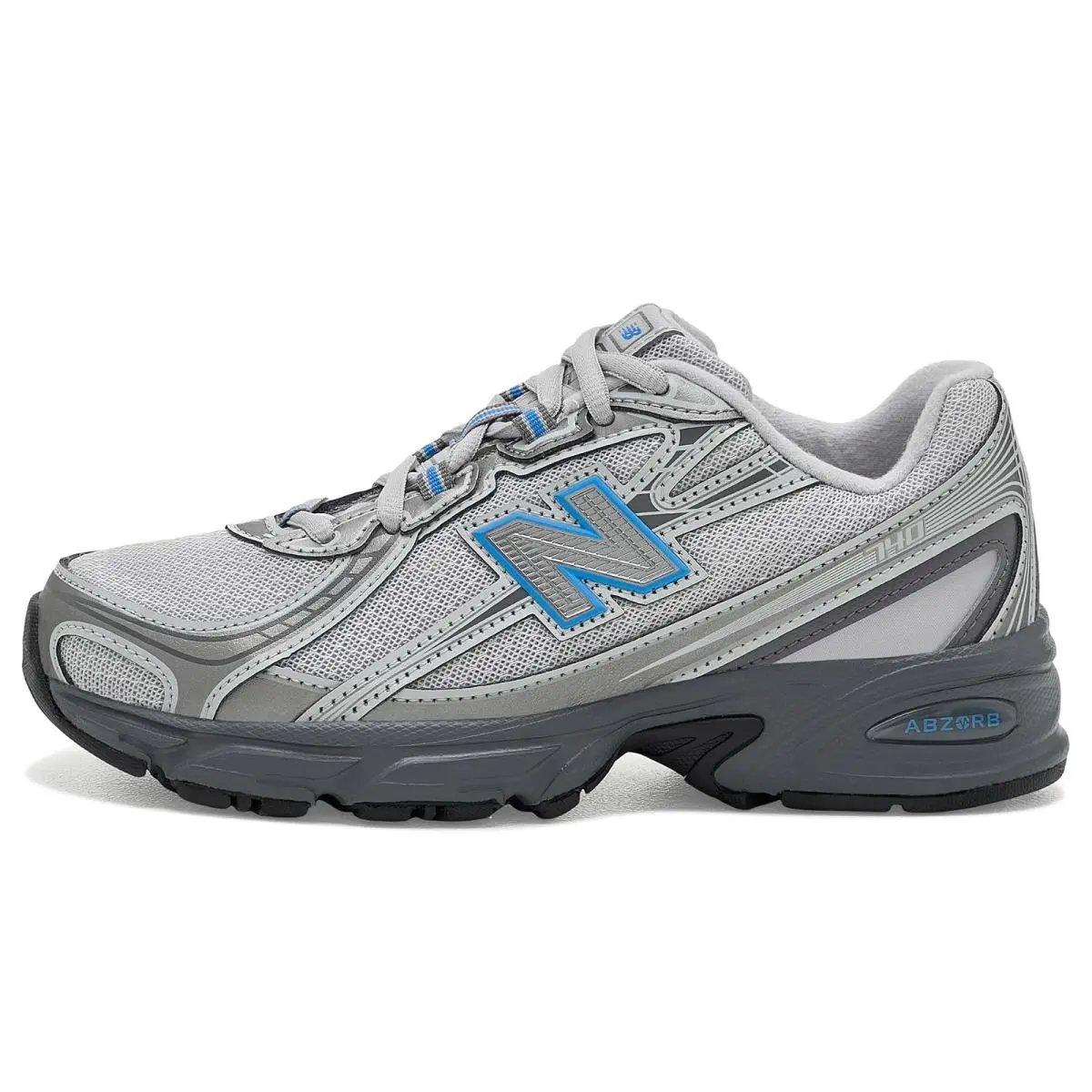 New Balance shoes - Dark Silver Metallic/Fan Blue 9
