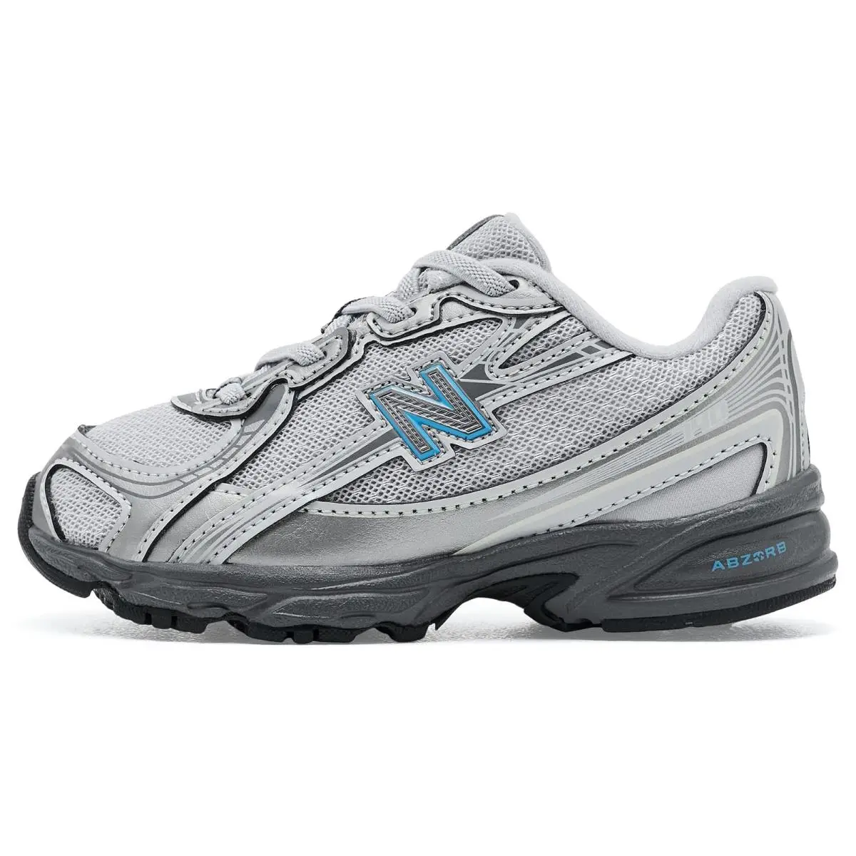 New Balance shoes - Dark Silver Metallic/Fan Blue 2