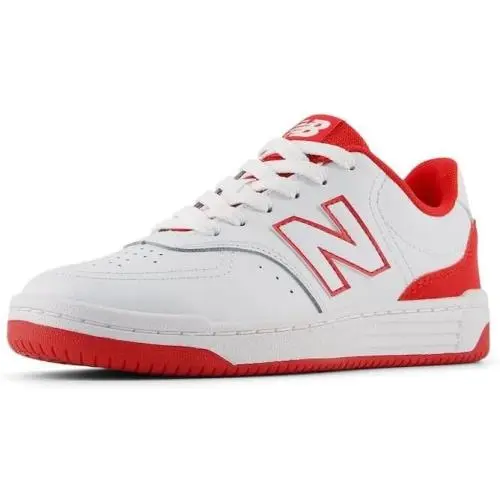 New Balance BB80 v1 Big Kids’ Lace-up Sneakers White/true Red