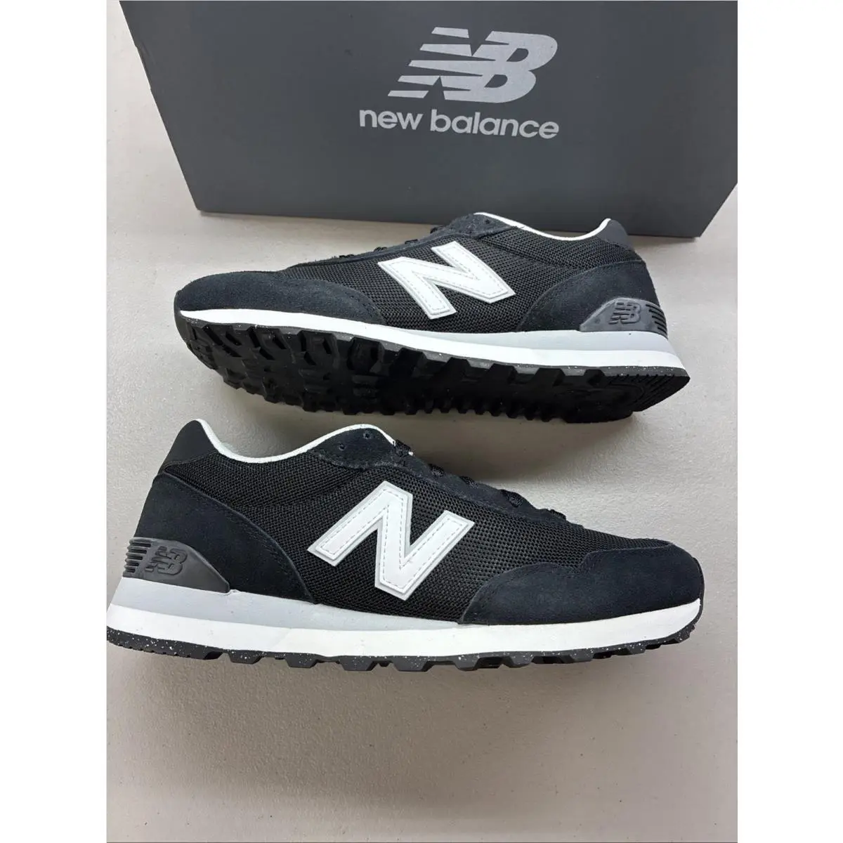 New Balance 515 Shoes Women Size 8.5 Black White Running Sneakers WL615BLK Box