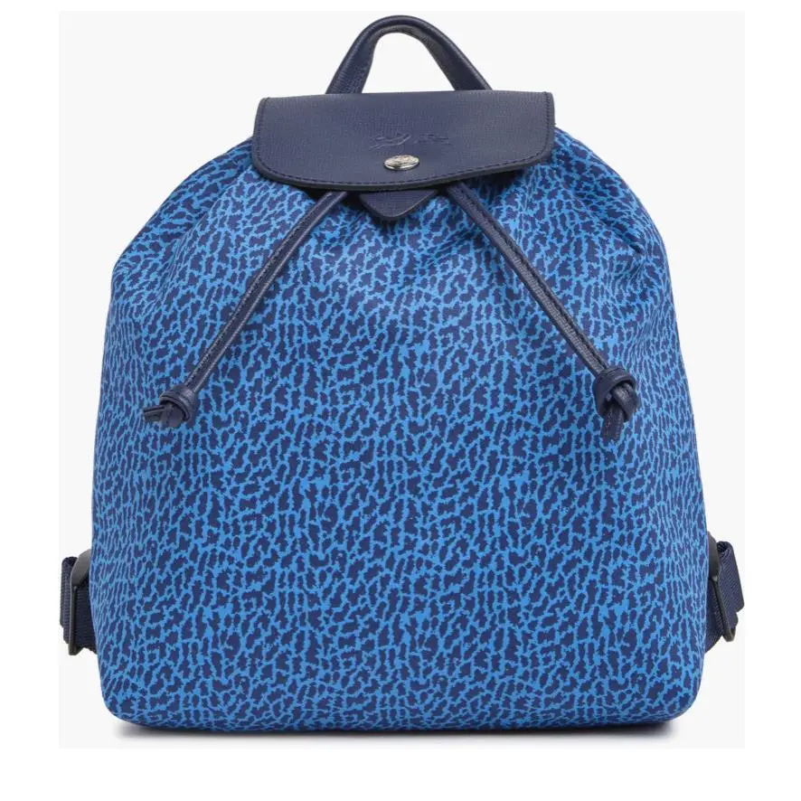 Le Pliage Panthere Print Backpack Blue by Longchamp