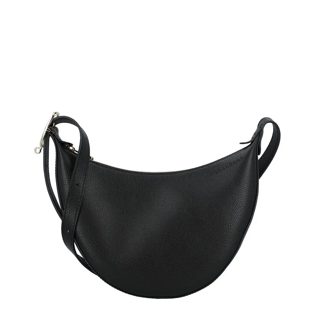 Le Foulonne Small Leather Crossbody Women`s Black by Longchamp