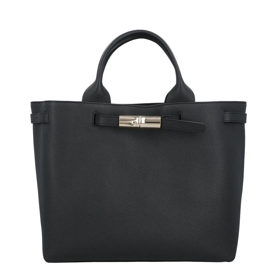 Le Smart Large Leather Handbag Women`s Black by Longchamp