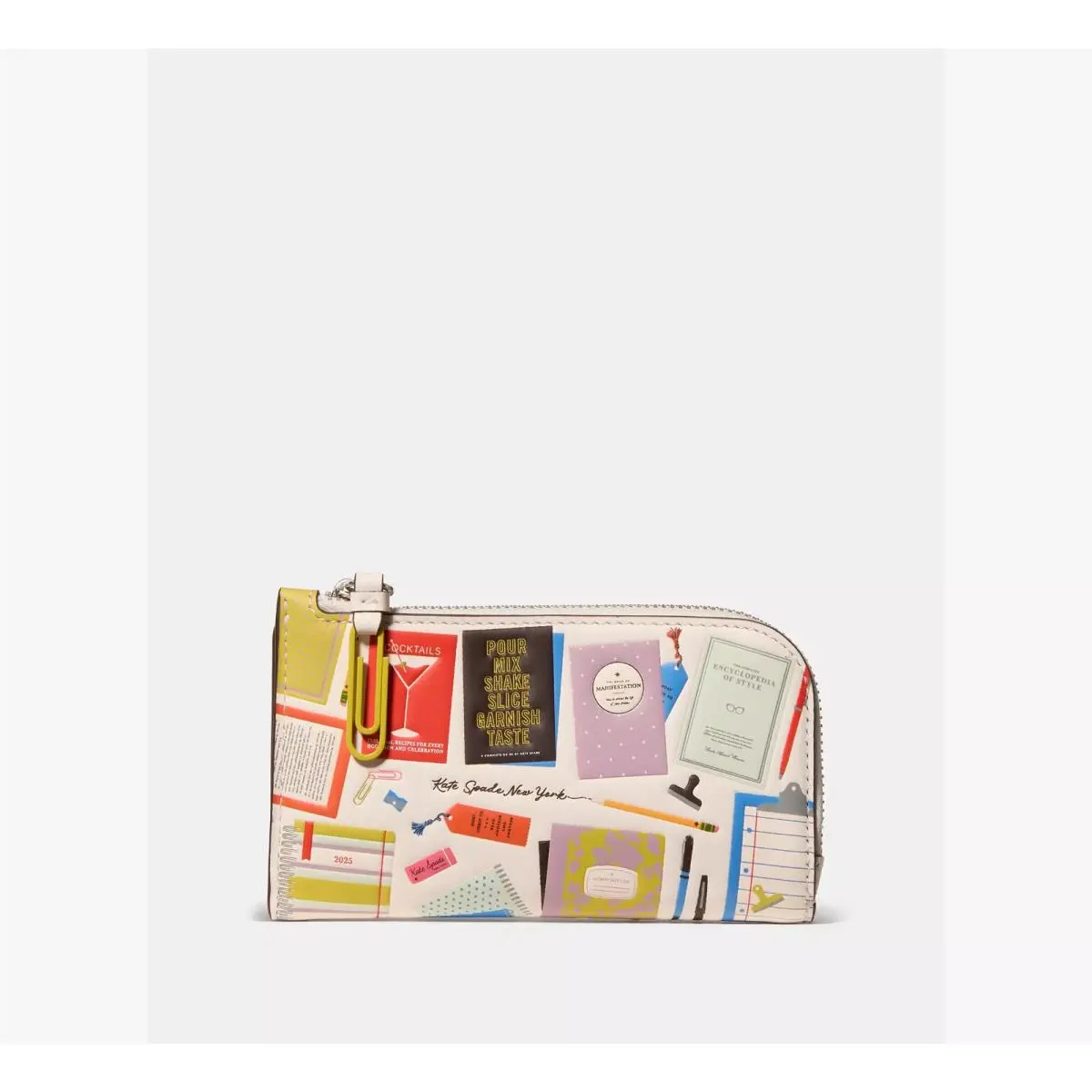 Kate Spade New York Page Turner Bifold Wallet Women`s OS Cream Graphic GBO3903