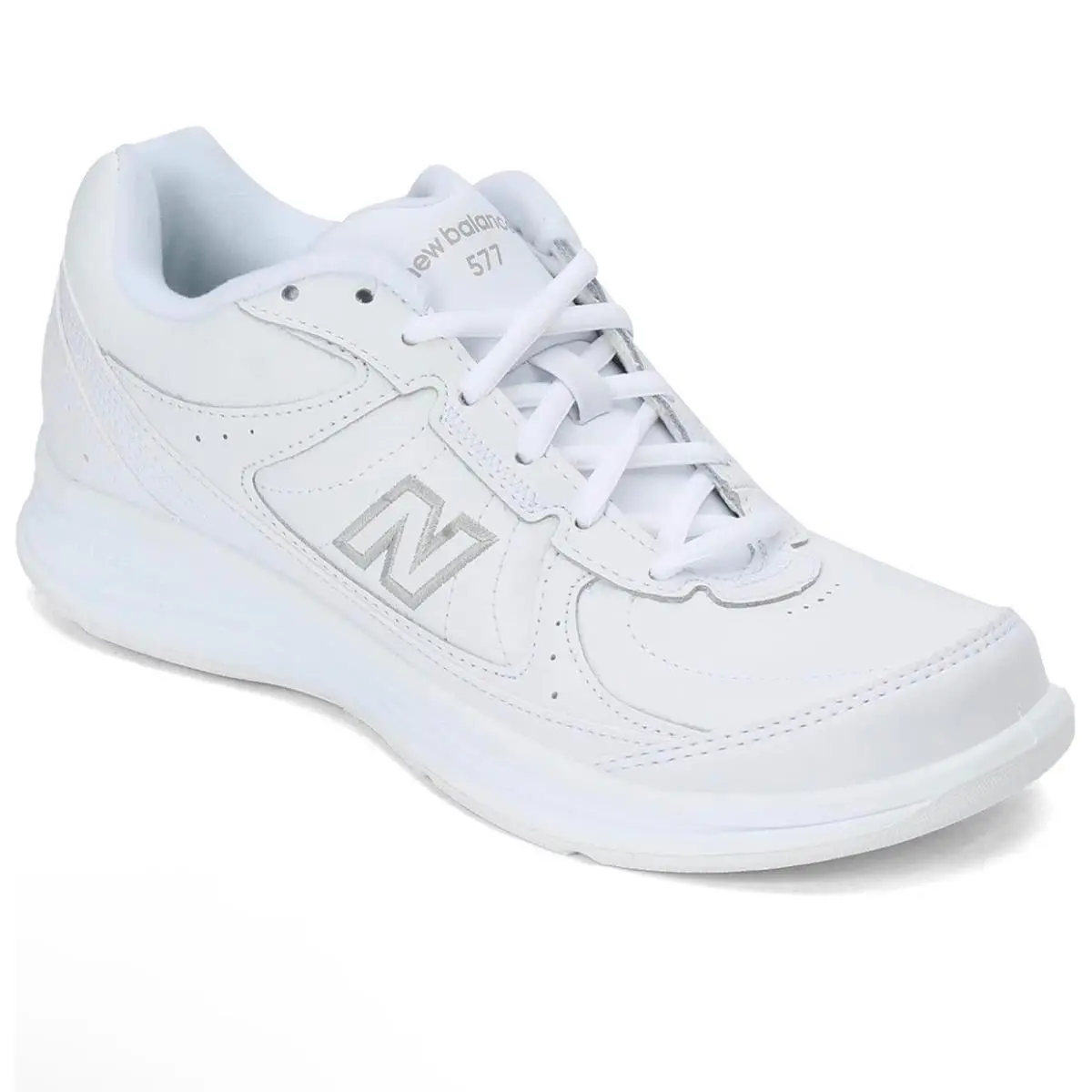 New Balance 577 White Leather Walking Shoes Womens 11 Narrow 2A WW577WT Sneakers