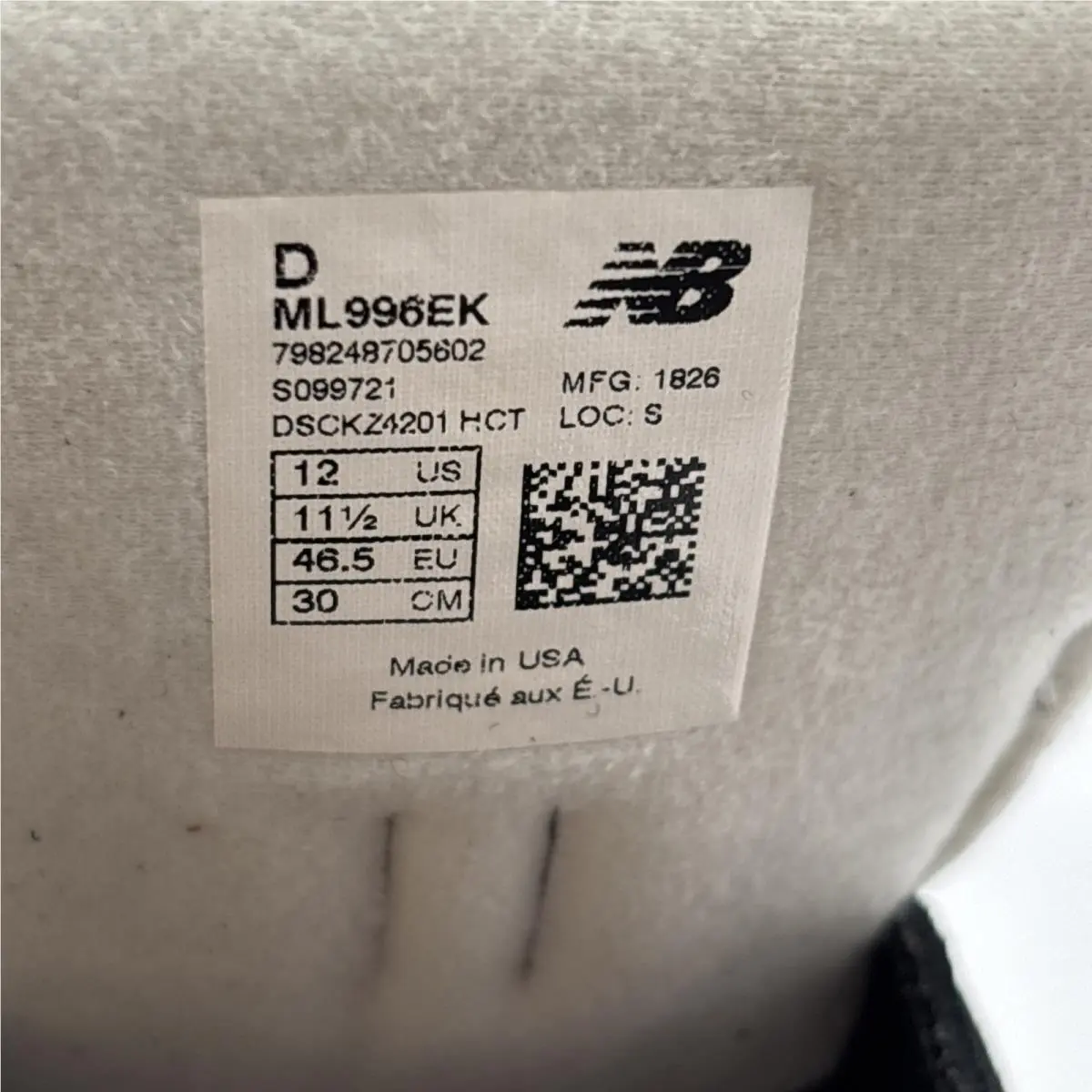 New Balance shoes - New Balance 996 - ML996EK - Black, Manufacturer: Black, Gold, Grey (UPC: 0798248705602) 9