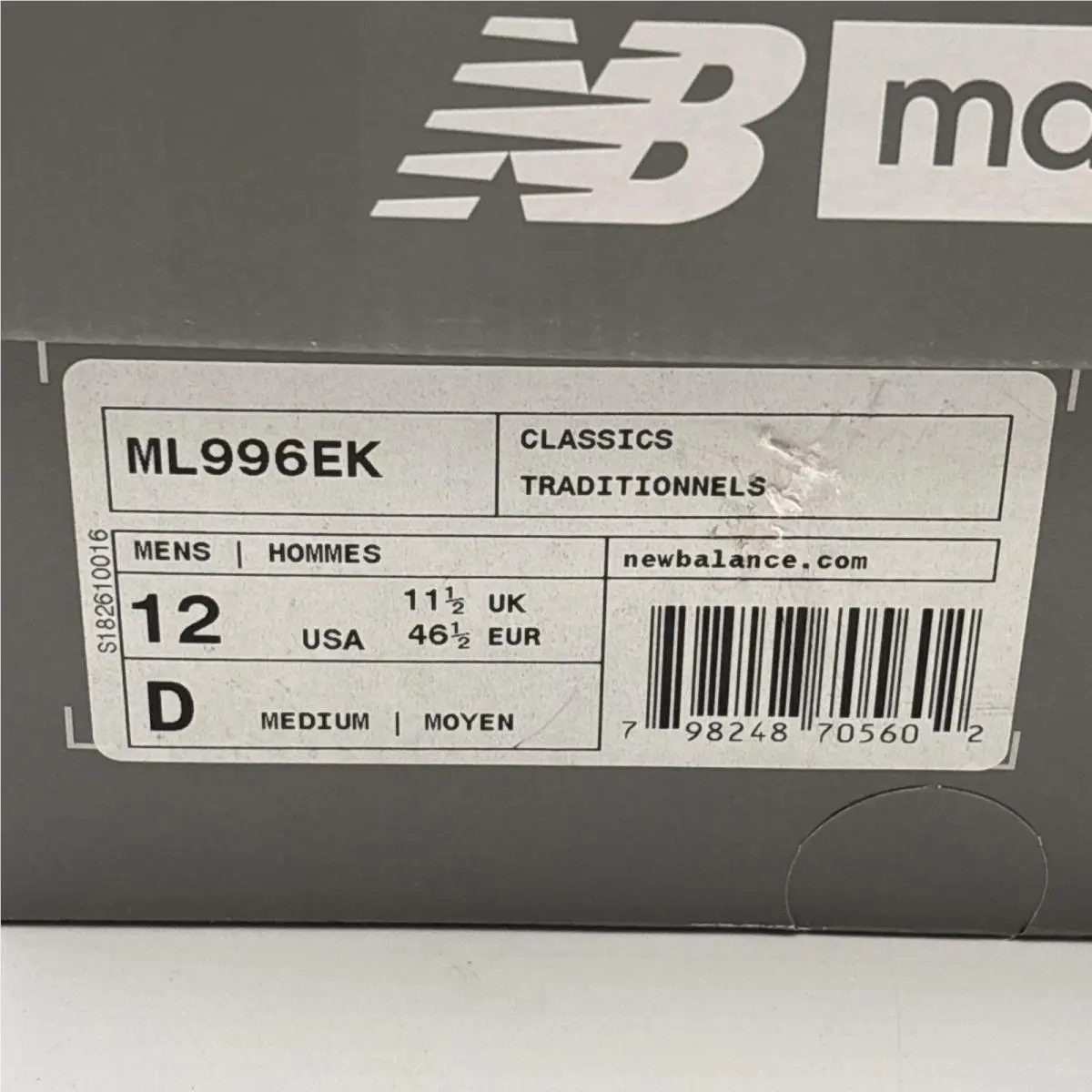 New Balance shoes - New Balance 996 - ML996EK - Black, Manufacturer: Black, Gold, Grey (UPC: 0798248705602) 0