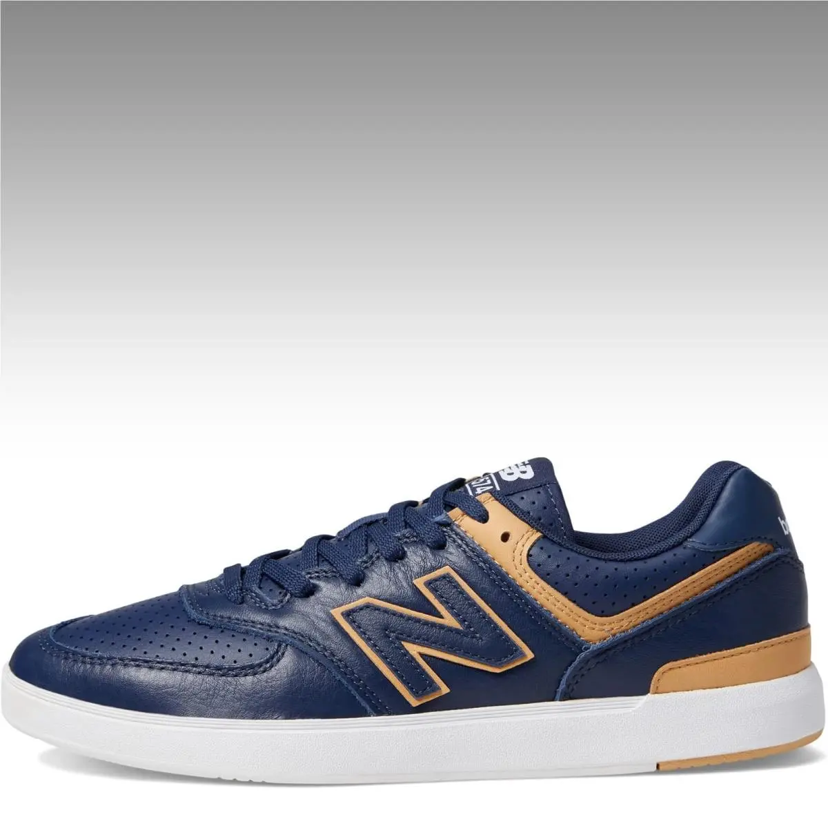 New Balance Numeric 574 Court Blue Brown Size 9 Skate Skateboarding Shoes