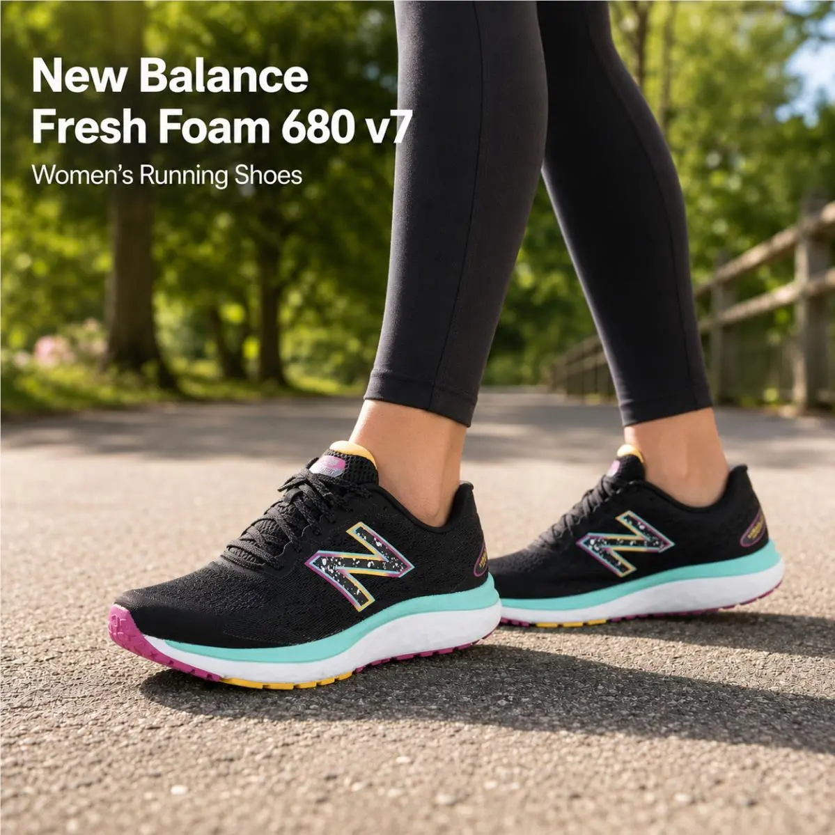 New Balance shoes - New Balance 680 v7 - Black/Blue/Pink, Manufacturer: Black/Surf/Lemonade 0