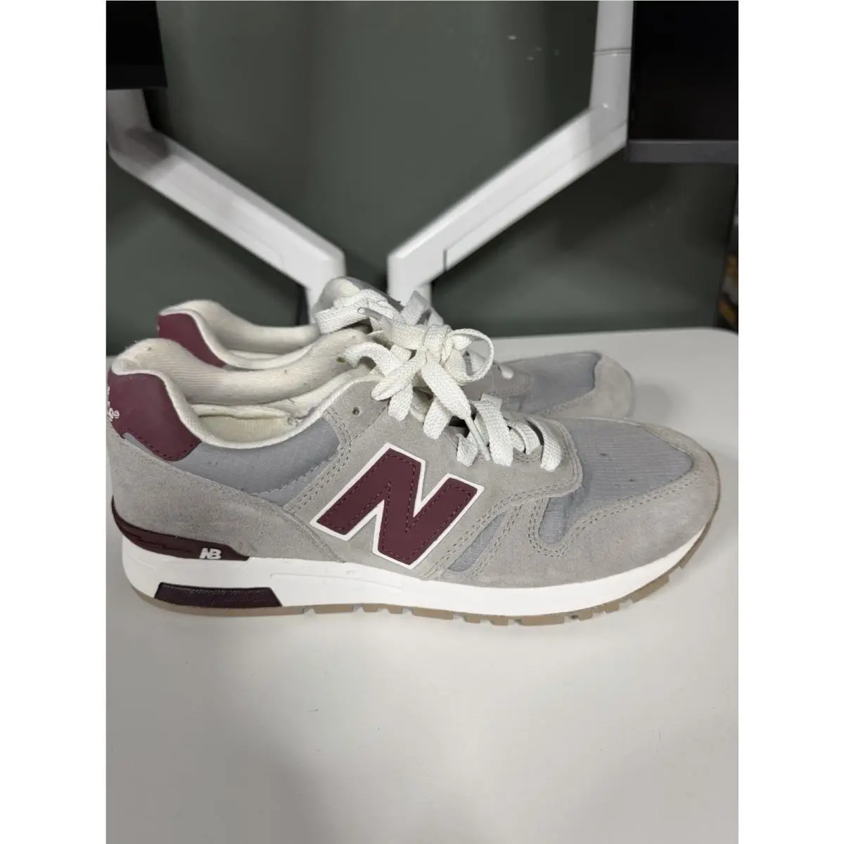 Mens New Balance 996 ML565RG Sneakers Running Grey/burgundy Size 8.5 New