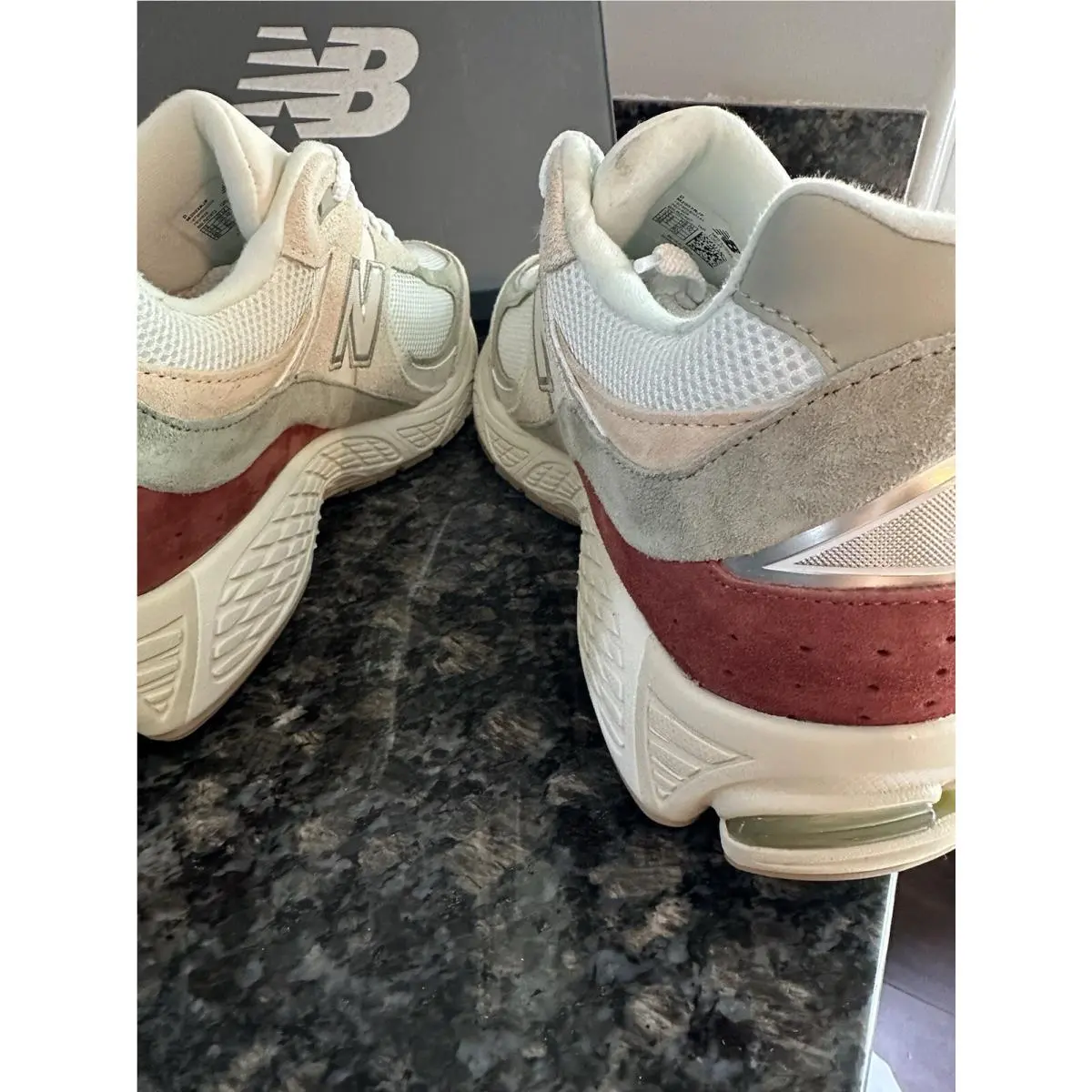 New Balance shoes - New Balance 2002R - M2002RJF 100 - Beige/Olive Green/Rusty Red 3