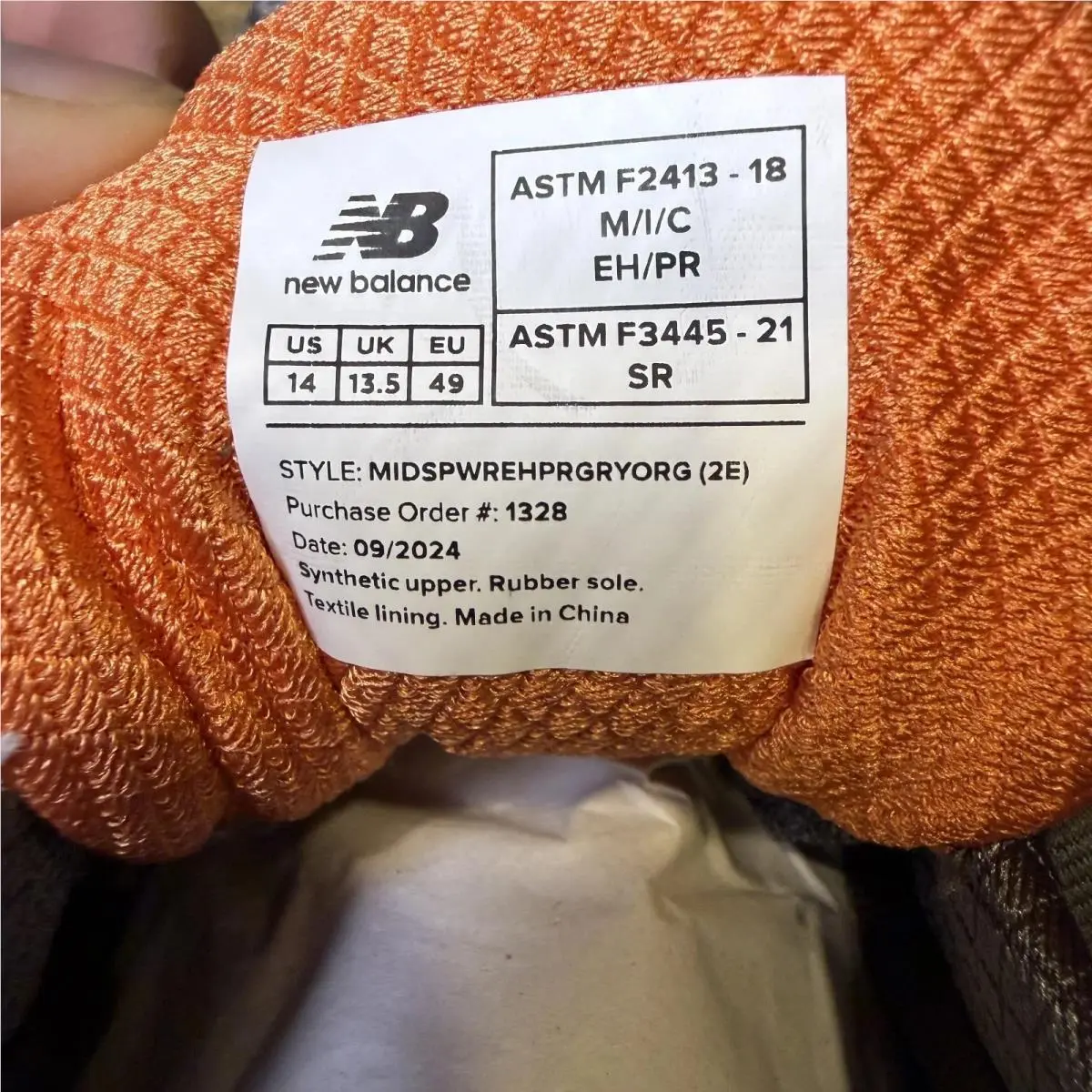 New Balance shoes - New Balance MIDSPWREHPRGRYORG - MIDSPWREHPRGRYORG - MIDSPWREHPRGRYORG - Gray 4