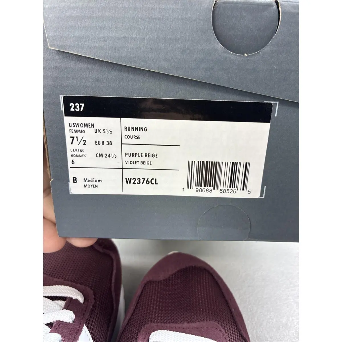 New Balance shoes - New Balance 237 - W2376CL - Burgundy/Purple Beige (UPC: 198686439600) 4
