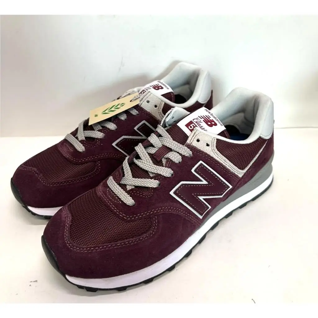 New Balance shoes - New Balance 574 - Burgundy/White 4