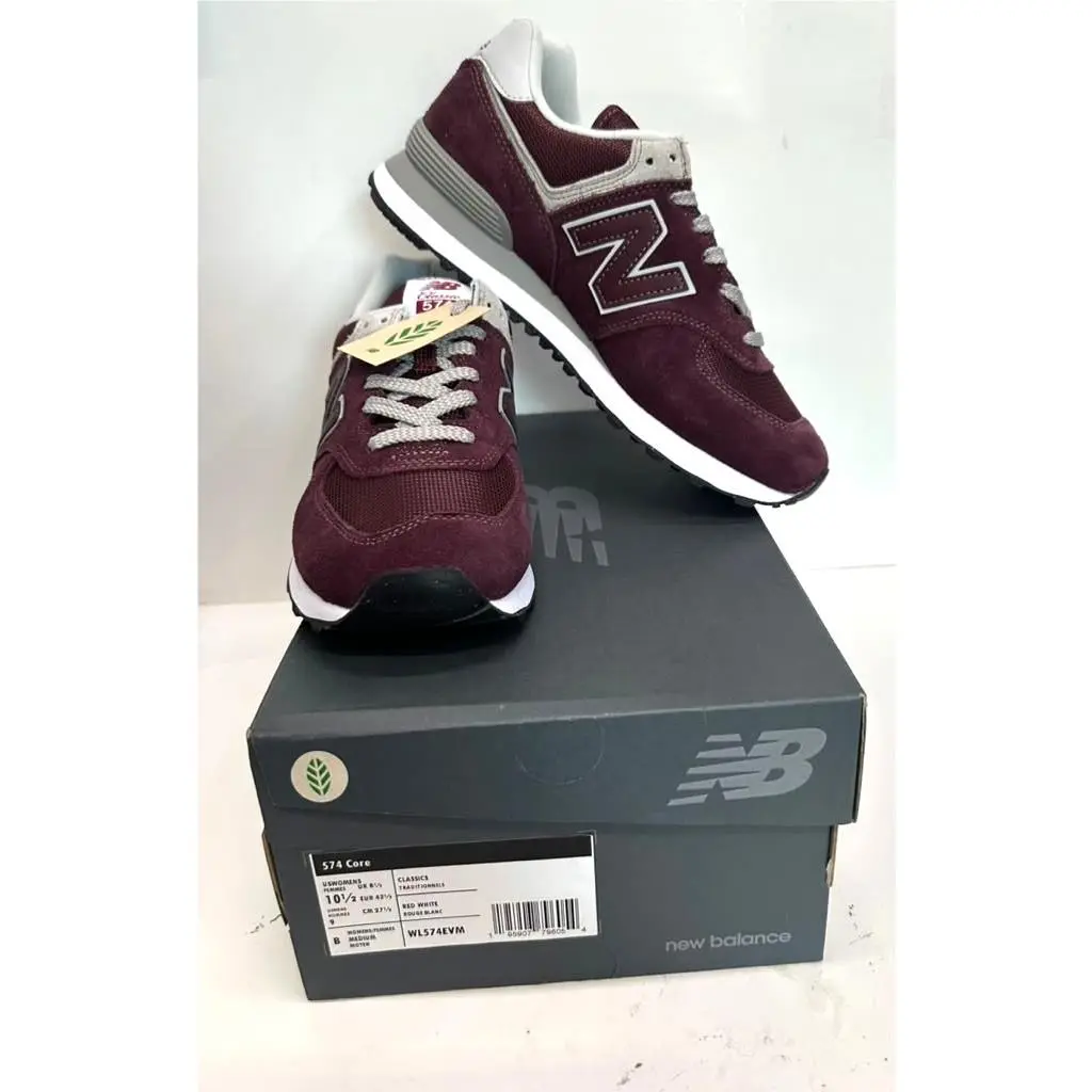 New Balance shoes - New Balance 574 - Burgundy/White 6