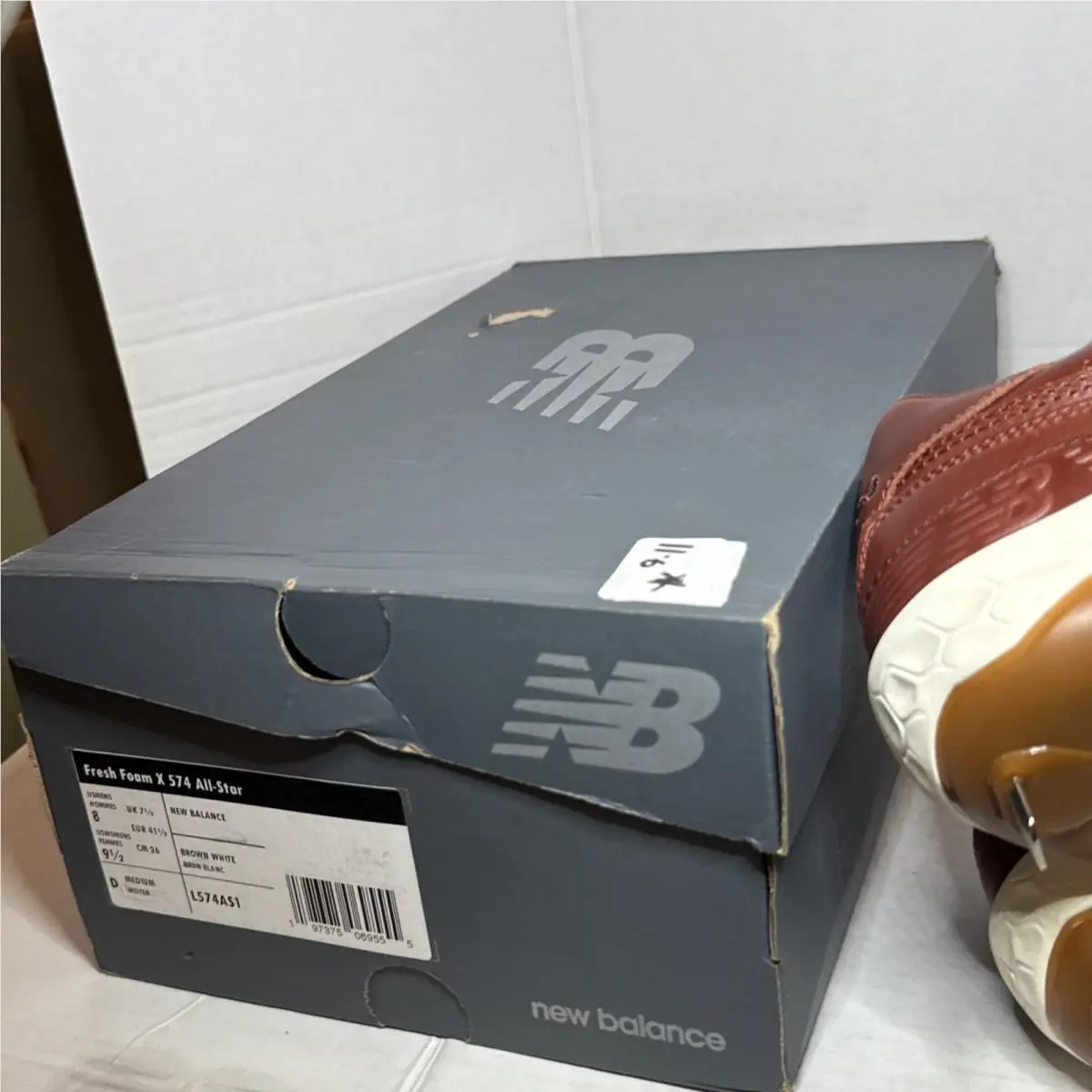 New Balance shoes - New Balance Fresh Foam 574 - L574AS1 - Brown White (UPC: 0197375069555) 8