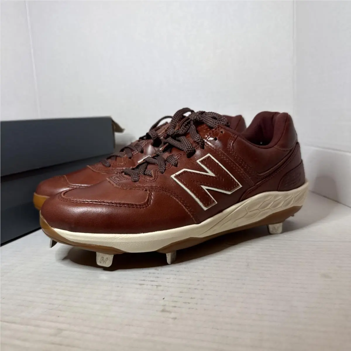 New Balance shoes - New Balance Fresh Foam 574 - L574AS1 - Brown White (UPC: 0197375069555) 0