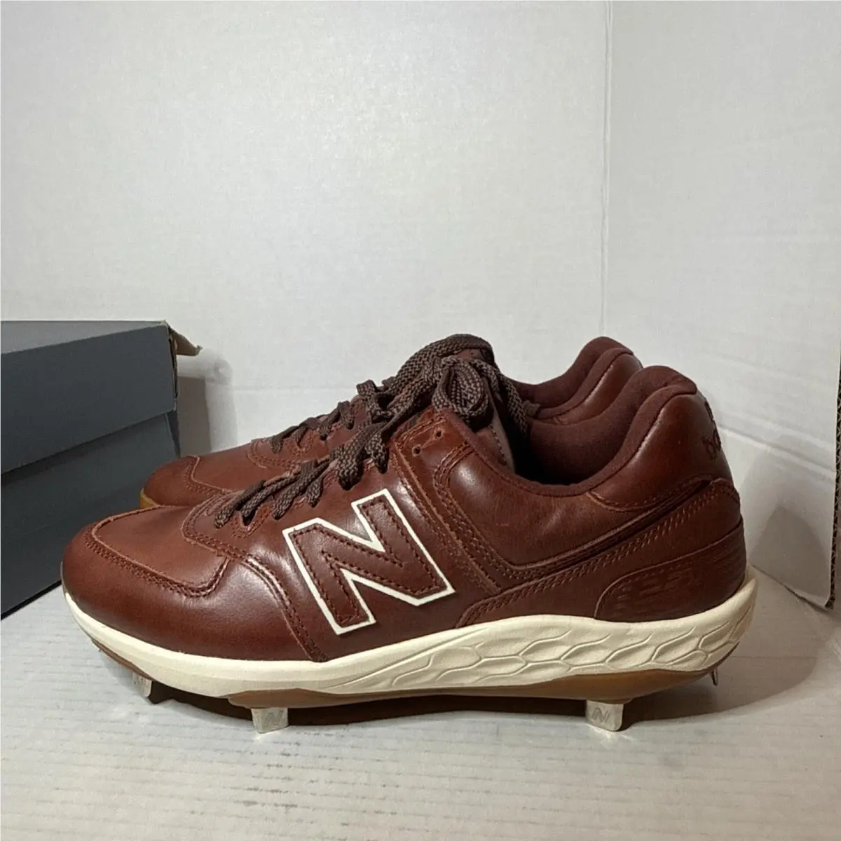 New Balance shoes - New Balance Fresh Foam 574 - L574AS1 - Brown White (UPC: 0197375069555) 1