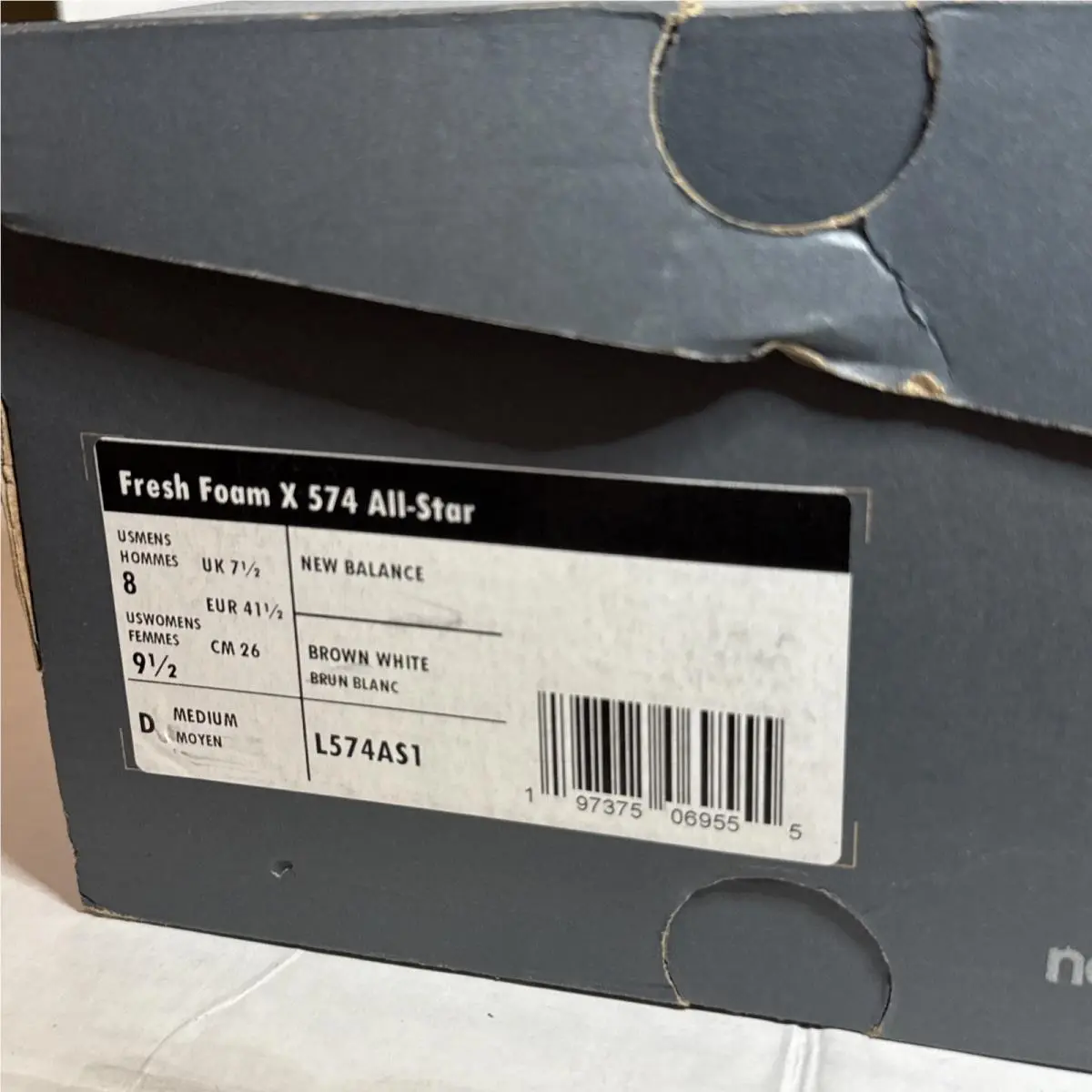 New Balance shoes - New Balance Fresh Foam 574 - L574AS1 - Brown White (UPC: 0197375069555) 7