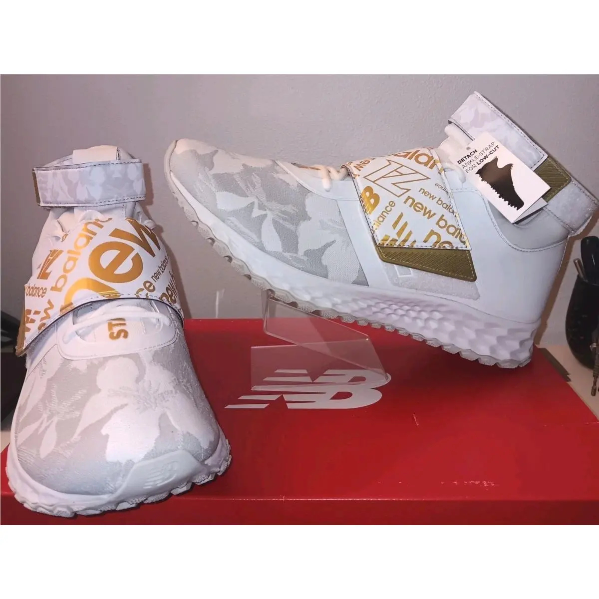 New Balance Lindor 1 Francisco White Gold Floral Men Sz 15 Flor De Maga New Turf