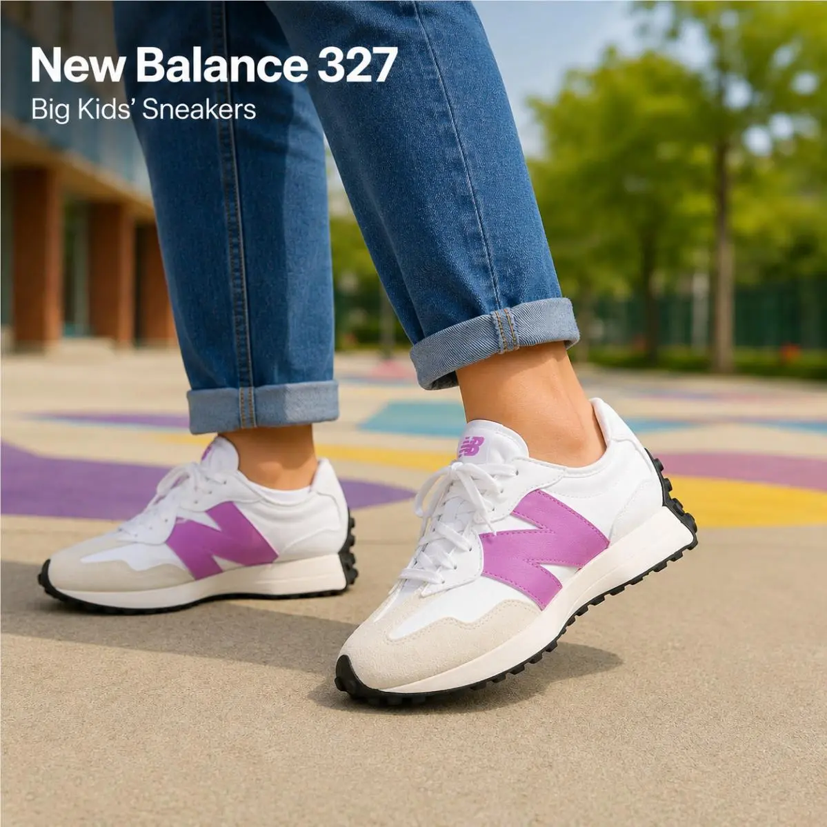 New Balance shoes - New Balance 327 - White/Pink 0