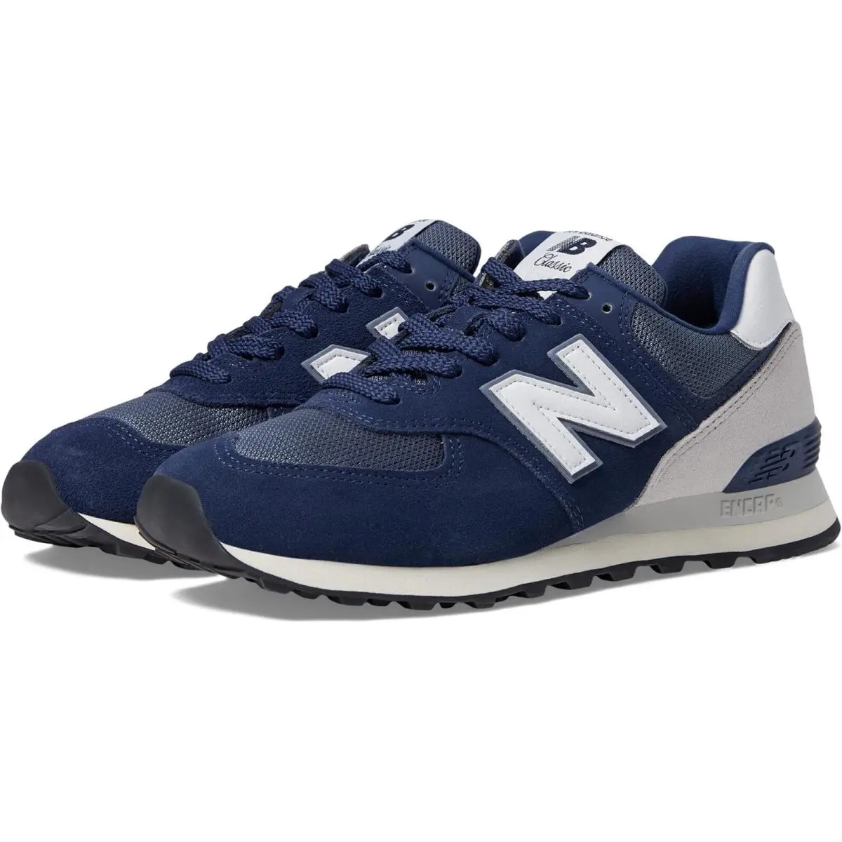 New Balance D3306 Mens Navy/white Suede 574 Classics Sneakers Size 11.5 D