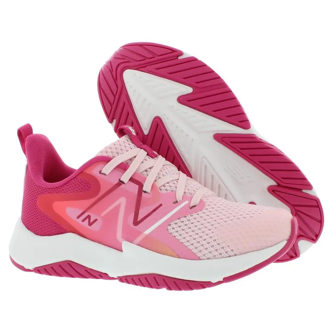 New Balance Rave Run v2 Lace Wide PS Girls Shoes Size 1 Color: Pink/pink